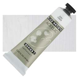Blick Artists' Acrylic - Zinc Oxide, 2 oz tube and swatch