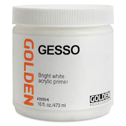 Golden Acrylic Gesso - White, 16 oz jar