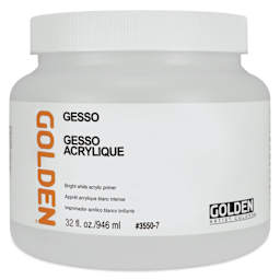 Golden Acrylic Gesso - White, 32 oz jar