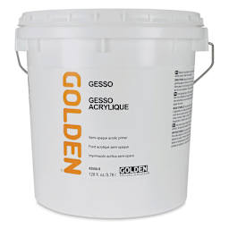 Golden Acrylic Gesso - White, 128 oz tub