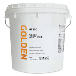 Golden Acrylic Gesso - White, 128 oz tub