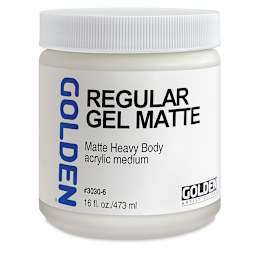 Golden Regular Acrylic Gel Medium - Matte, 16 oz jar