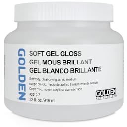 Golden Soft Acrylic Gel Medium - Gloss, 32 oz jar