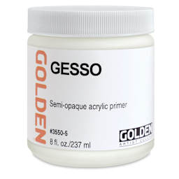 Golden Acrylic Gesso - White, 8 oz jar