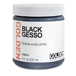 Golden Gesso - Black, 8 oz jar