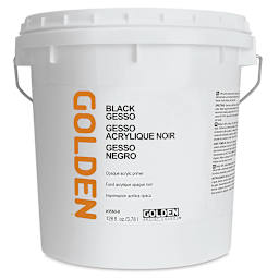 Golden Gesso - Black, 128 oz tub