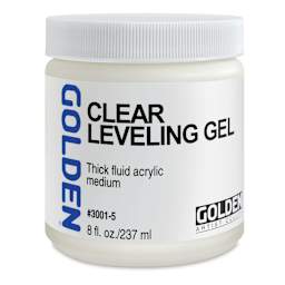 Golden Acrylic Medium - Clear Leveling Gel, 8 oz jar