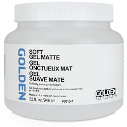 Golden Soft Acrylic Gel Medium - Matte, 32 oz jar