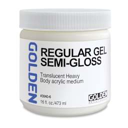 Golden Regular Acrylic Gel Medium - Semi-Gloss, 16 oz jar