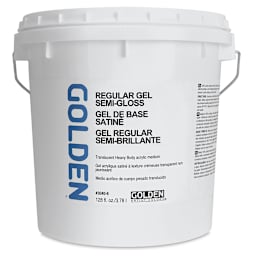 Golden Regular Acrylic Gel Medium - Semi-Gloss, 128 oz tub
