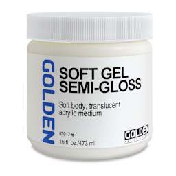 Golden Soft Acrylic Gel Medium - Semi-Gloss, 16 oz jar