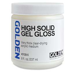 Golden Medium, Gloss- High Solid Gel,  8 oz jar