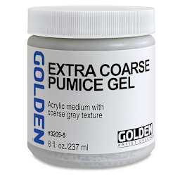 Golden Pumice Gel Medium - Extra Coarse, 8 oz jar