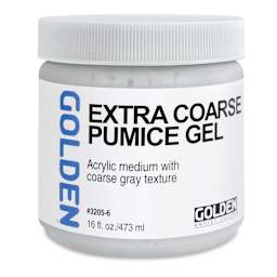 Golden Pumice Gel Medium - Extra Coarse, 16 oz jar