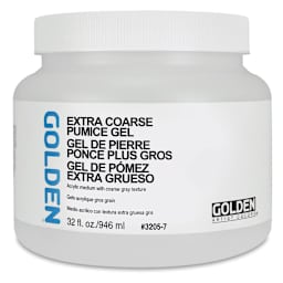 Golden Pumice Gel Medium - Extra Coarse, 32 oz jar