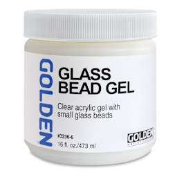 Golden Acrylic Gel Medium - Glass Bead, 16 oz jar
