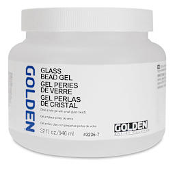 Golden Acrylic Gel Medium - Glass Bead, 32 oz jar