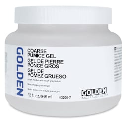Golden Pumice Gel Medium - Coarse, 32 oz jar
