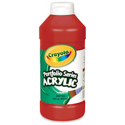 Crayola Portfolio Series Acrylics - Deep Red, 16 oz Bottle