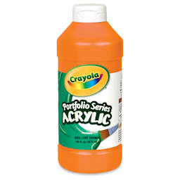Crayola Portfolio Series Acrylics - Brilliant Orange, 16 oz Bottle