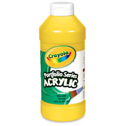 Crayola Portfolio Series Acrylics - Brilliant Yellow, 16 oz Bottle