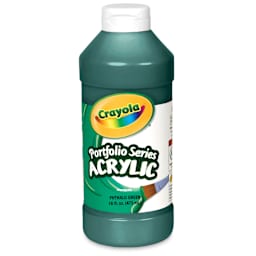 Crayola Portfolio Series Acrylics - Phthalo Green, 16 oz Bottle