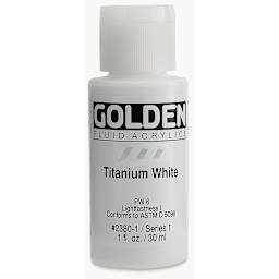 Golden Fluid Acrylics - Titanium White, 1 oz bottle