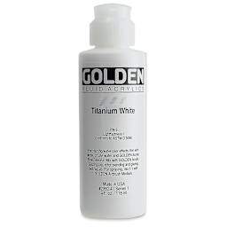 Golden Fluid Acrylics - Titanium White, 4 oz bottle