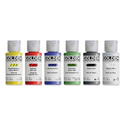 Golden Fluid Acrylics - Intro Colors, Set of 6, 30 ml