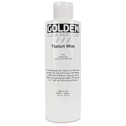 Golden Fluid Acrylics - Titanium White, 8 oz bottle
