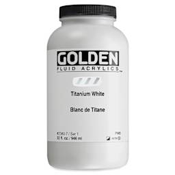 Golden Fluid Acrylic - Titanium White, 32 oz
