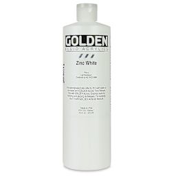 Golden Fluid Acrylics - Zinc White, 16 oz bottle