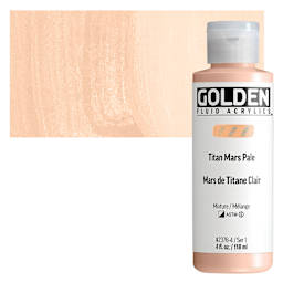 Golden Fluid Acrylic - Titan Mars Pale, 4 oz bottle and swatch
