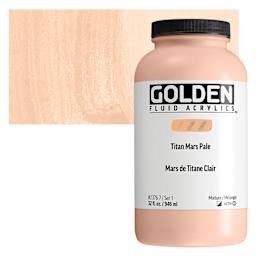 Golden Fluid Acrylic - Titan Mars Pale, 32 oz bottle and swatch