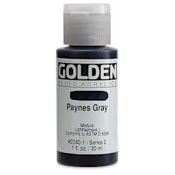 Golden Fluid Acrylics - Payne's Gray, 1 oz bottle