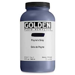 Golden Fluid Acrylic - Payne's Gray, 32 oz