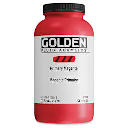 Golden Fluid Acrylic - Primary Magenta, 32 oz