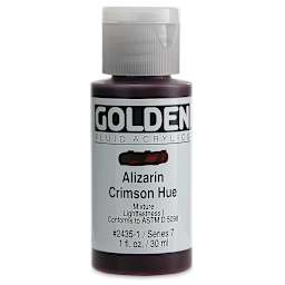 Golden Fluid Acrylics - Alizarin Crimson Hue, 1 oz bottle