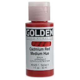 Golden Fluid Acrylics - Cadmium Red Medium Hue, 1 oz bottle