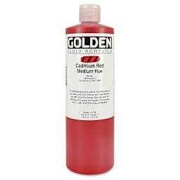 Golden Fluid Acrylics - Cadmium Red Medium Hue, 16 oz bottle
