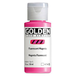 Golden Fluid Acrylic - Fluorescent Magenta, 1 oz bottle