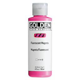 Golden Fluid Acrylic - Fluorescent Magenta, 4 oz bottle