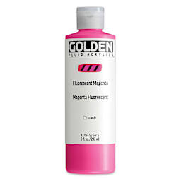 Golden Fluid Acrylic - Fluorescent Magenta, 8 oz Bottle