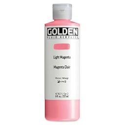 Golden Fluid Acrylic - Light Magenta, 8 oz bottle