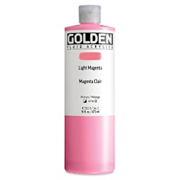 Golden Fluid Acrylic - Light Magenta, 16 oz bottle