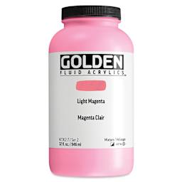 Golden Fluid Acrylic - Light Magenta, 32 oz bottle