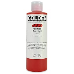 Golden Fluid Acrylics - Naphthol Red Light, 8 oz bottle