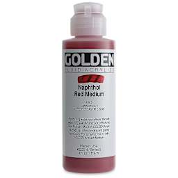 Golden Fluid Acrylics - Naphthol Red Medium, 4 oz bottle
