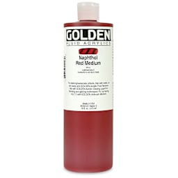 Golden Fluid Acrylics - Naphthol Red Medium, 16 oz bottle