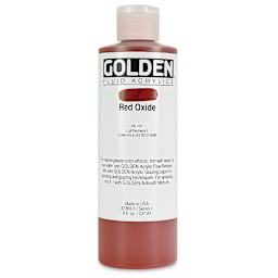 Golden Fluid Acrylics - Red Oxide, 8 oz bottle